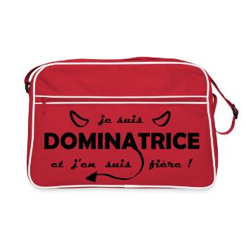 I'm black dominatrix - Retro Bag - red/white - Front