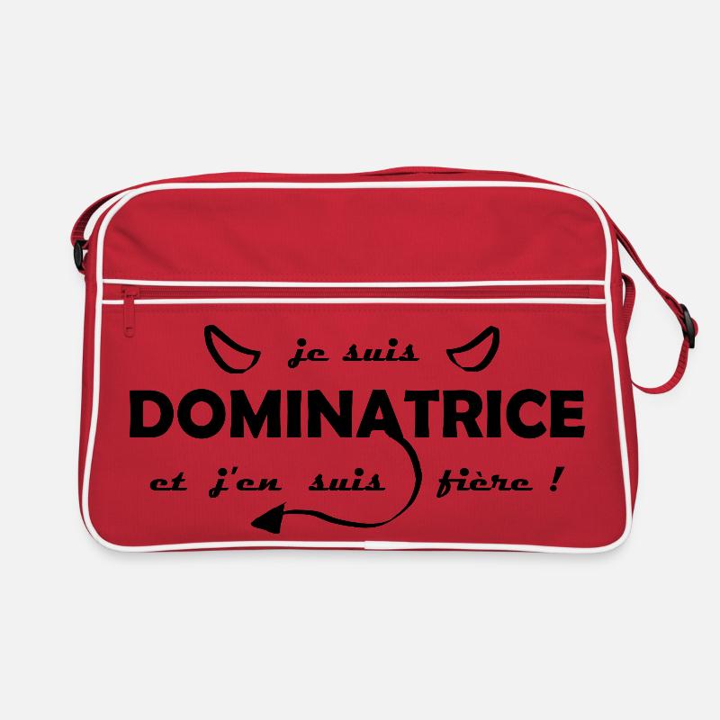 Ich bin eine schwarze Domina Retro Tasche