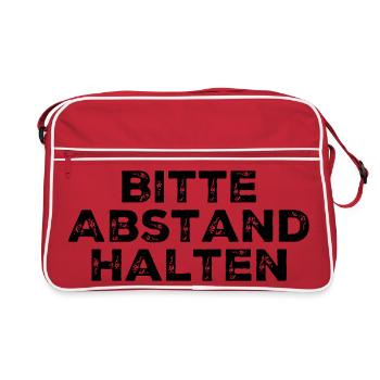 Please keep your distance Corona Crisis Note - Retro Bag - red/white - Front