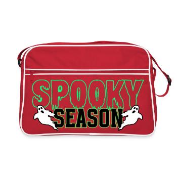 Spooky Season Ghosts Illustration - Retro Bag - red/white - Front