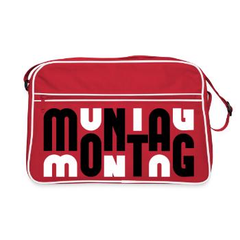 Monday Black/White - Retro Bag - red/white - Front