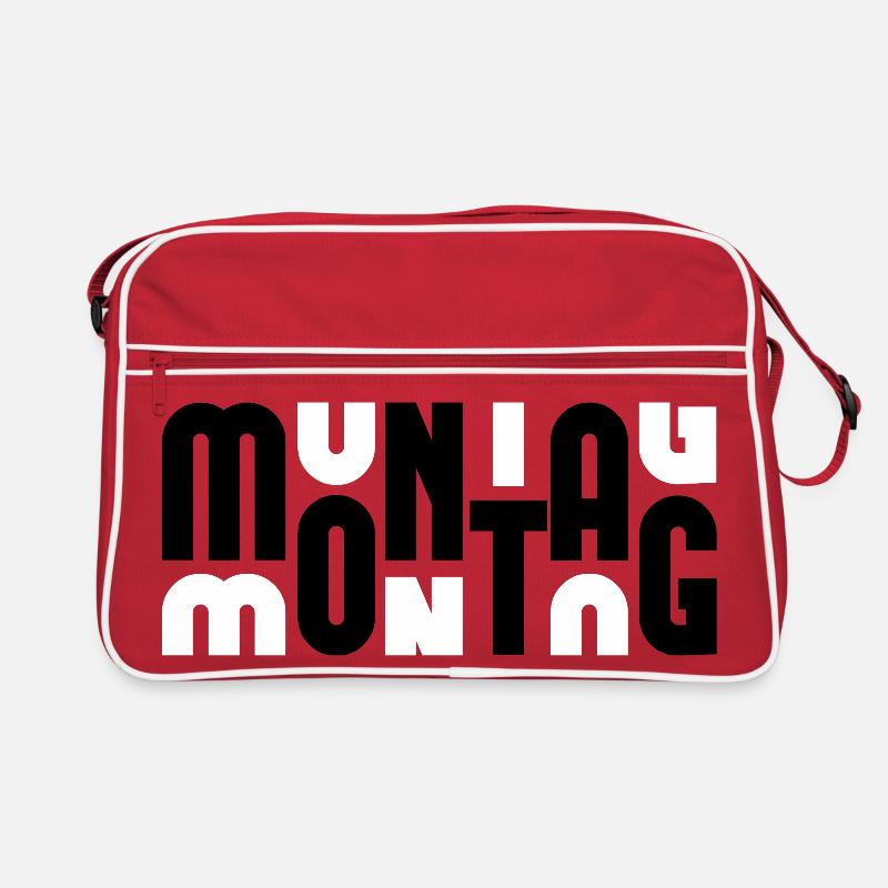 Monday Black/White Retro Bag