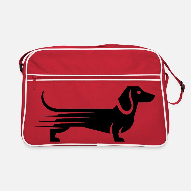 Teckel - Cool Pet Logo - Sac Retro - rouge/blanc