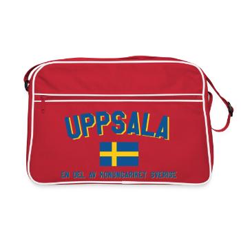 Uppsala logo with flag - Retro Bag - red/white - Front