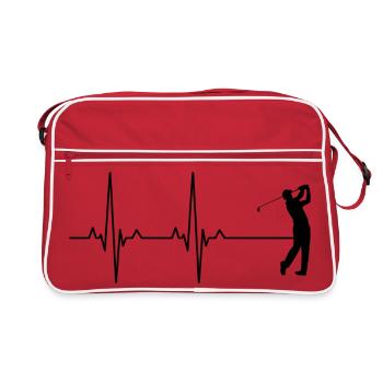 Golf Heartbeat Golfing Women - Retro Bag - red/white - Front