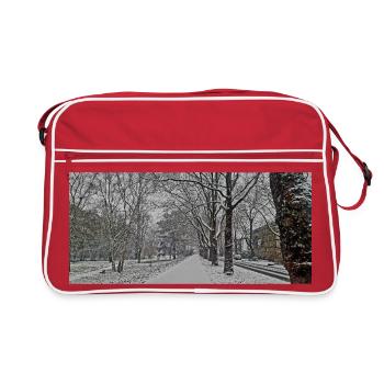 Avenue d’hiver sous la neige - Sac Retro - rouge/blanc - Devant