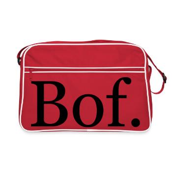 T-shirt “Bof.” – humour français minimaliste - Sac Retro - rouge/blanc - Devant