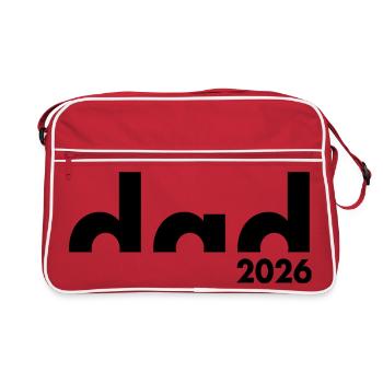 Papa 2026 | Père | Fête des pères - Sac Retro - rouge/blanc - Devant