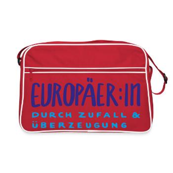 Europäer:in  - Retro Tasche - Rot/Weiß - Vorne