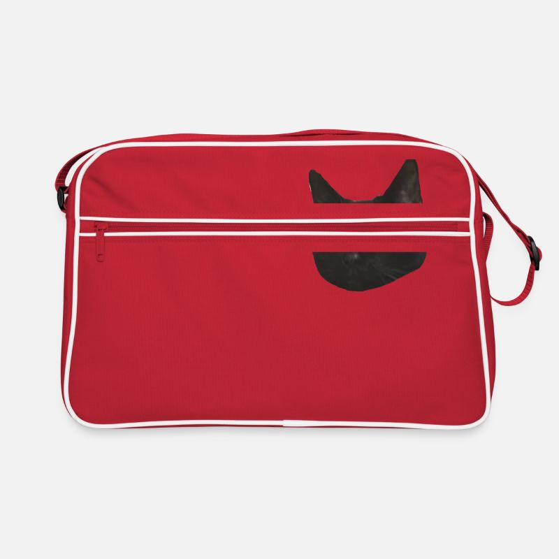 Tête de chat noir Sac Retro
