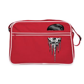 Frozen Skull - Retro Bag - red/white - Front
