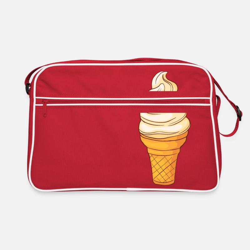 Softeis Eis Speiseeis Eiskrem Eiscreme Kugeleis Retro Tasche