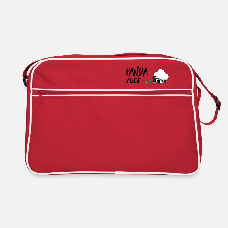 Panda koch - Retro Tasche - Rot/Weiß