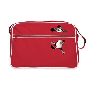 Chien dansant - Sac Retro - rouge/blanc - Devant