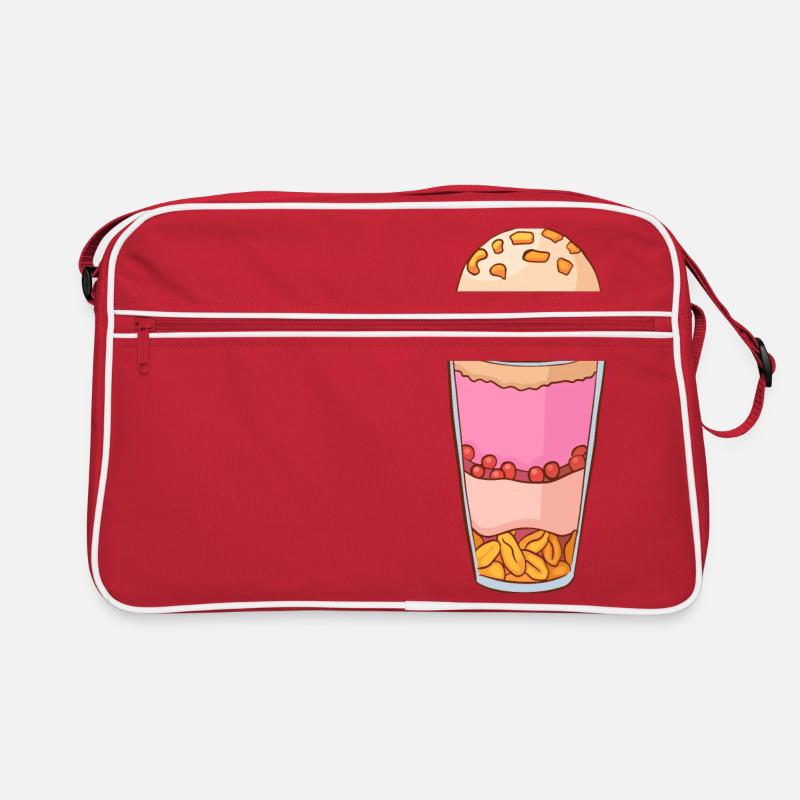 Eis Speiseeis Eiskrem Eiscreme Kugeleis Eisbecher Retro Tasche