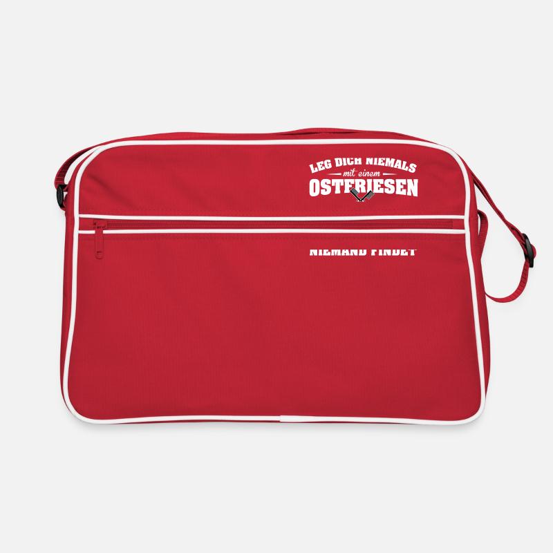 LDN Ostfriesen - Retro Tasche - Rot/Weiß