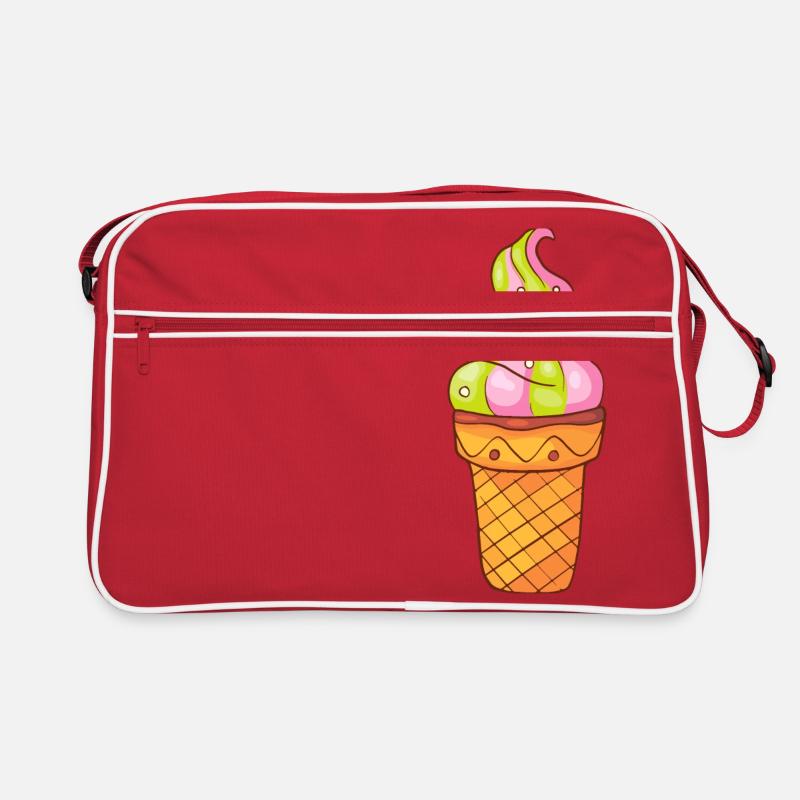 Softeis Eis Speiseeis Eiskrem Eiscreme Kugeleis Retro Tasche