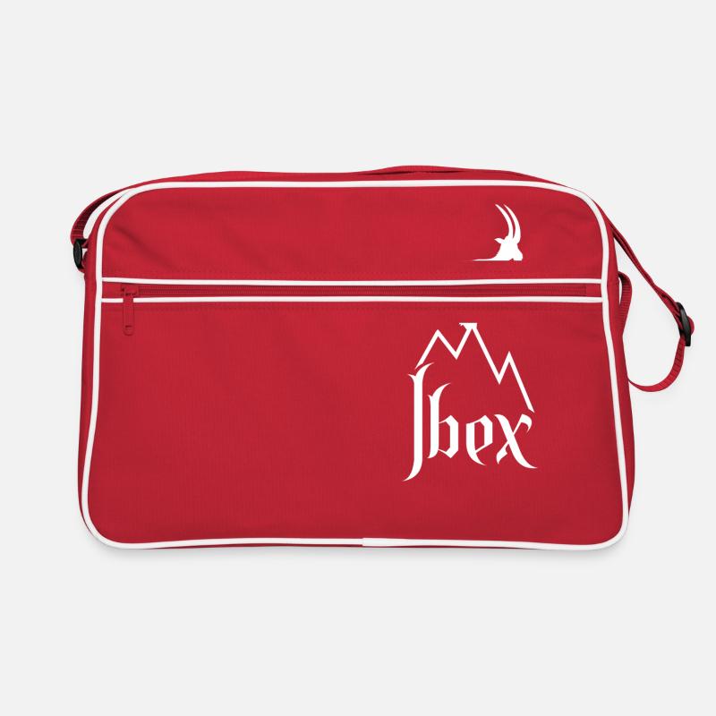 ibex blanc - Sac Retro - rouge/blanc