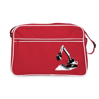 excavateur - Sac Retro - rouge/blanc - Devant