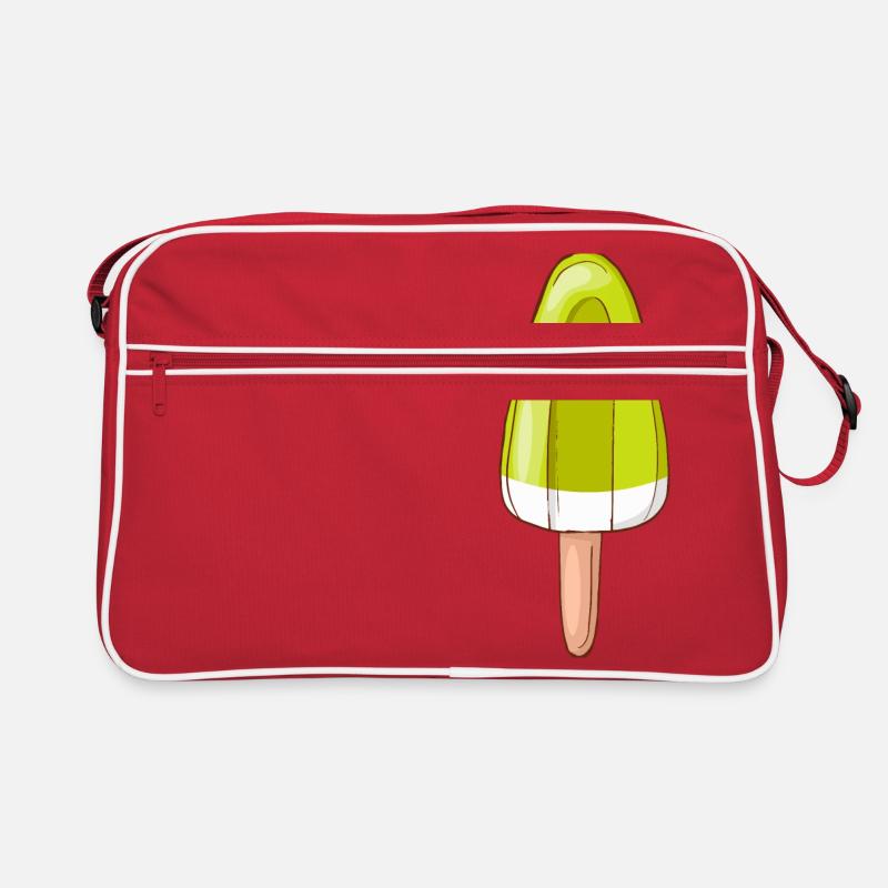 Eis Speiseeis Eiskrem Eiscreme Kugeleis Eisbecher Retro Tasche