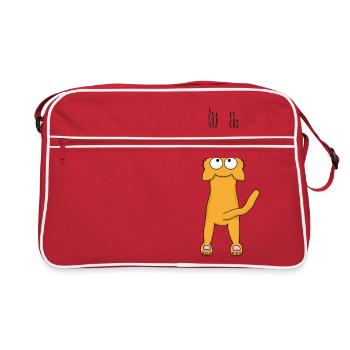 Chat orange - Sac Retro - rouge/blanc - Devant