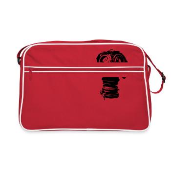 Gas mask - Retro Bag - red/white - Front