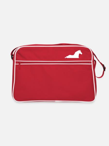 horse - Retro Bag - red/white