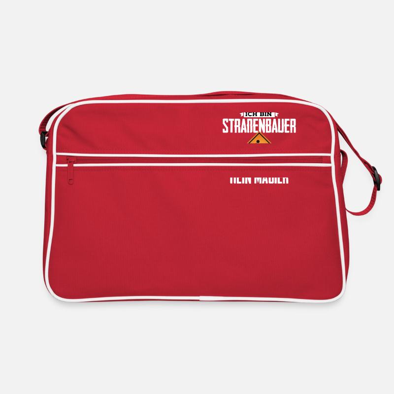 Ich bin Straßenbauer Retro Tasche