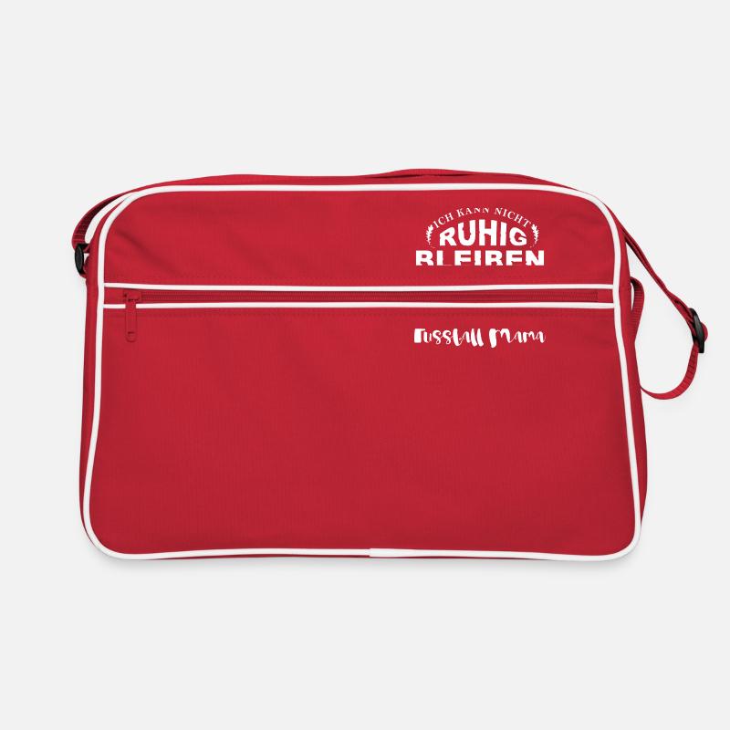 Fussball Mama - Retro Tasche - Rot/Weiß