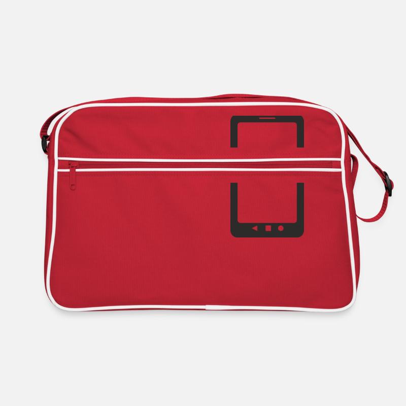 Handy! Geschenkidee Geschenk - Retro Tasche - Rot/Weiß