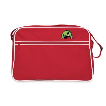 Monster - Retro Tasche - Rot/Weiß - Vorne