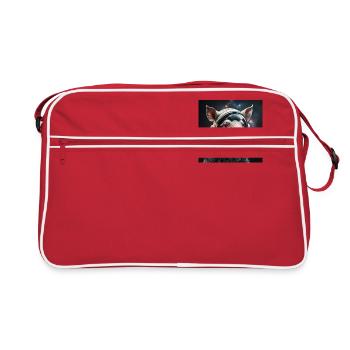 Space Pig - Retro Tasche - Rot/Weiß - Vorne