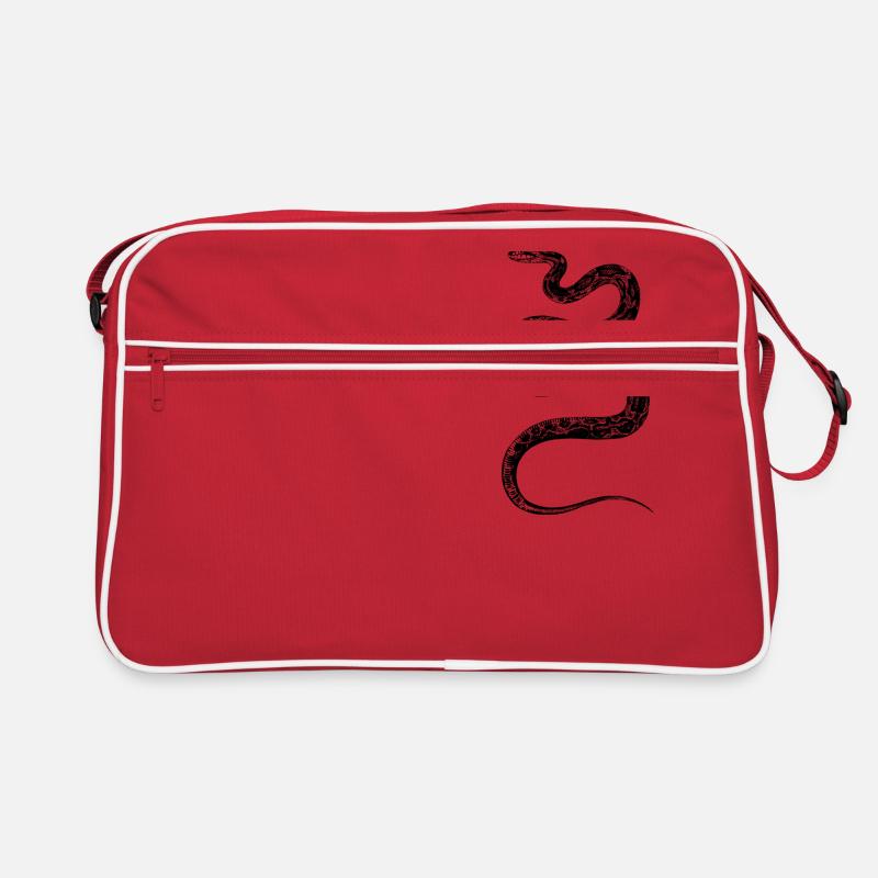 Snake Design - Retro Tasche - Rot/Weiß