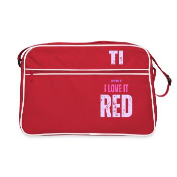 Die Eltern sind müde - Retro Tasche - Rot/Weiß - Vorne