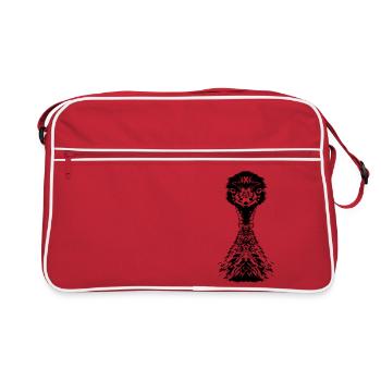 Emu Portait - Retro Bag - red/white - Front