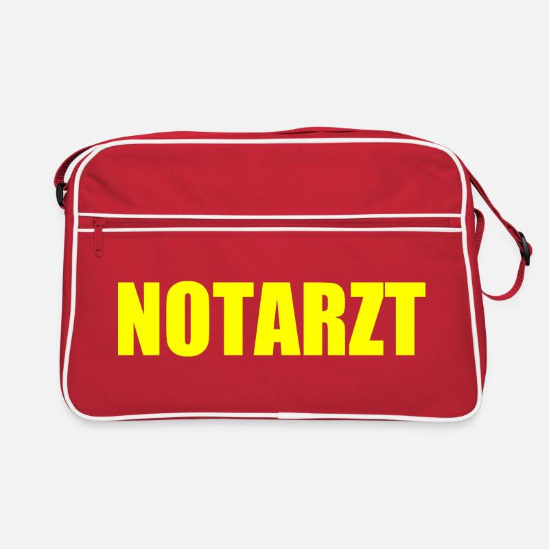 Notarzt - Retro Tasche - Rot/Weiß