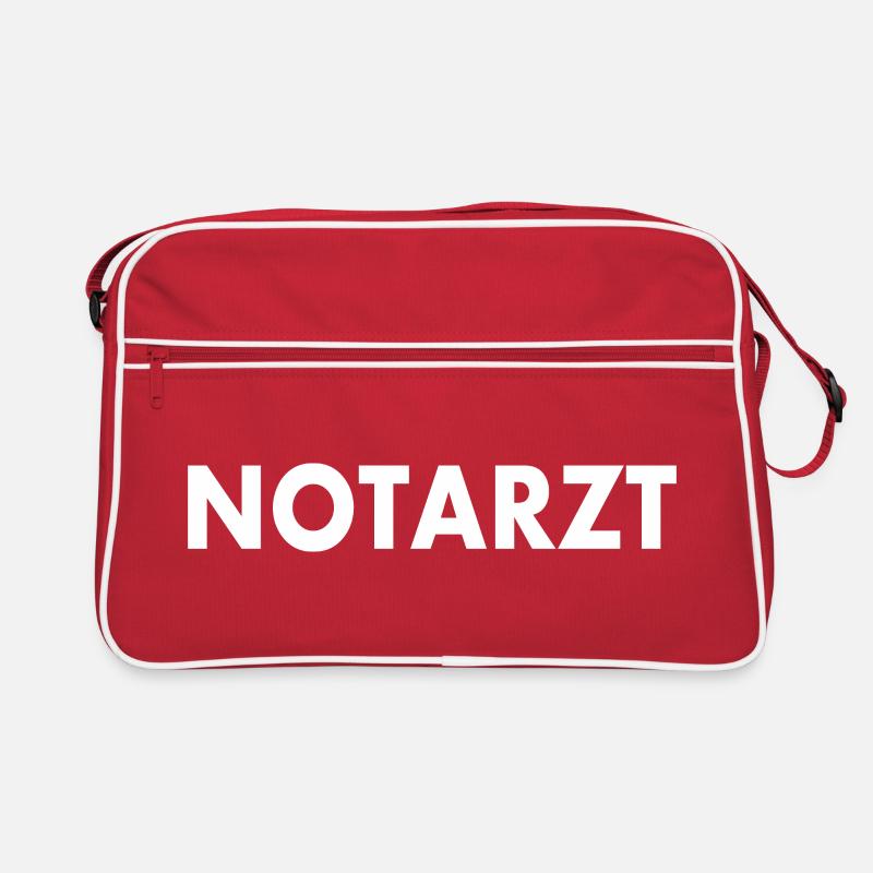 Notarzt - Retro Tasche - Rot/Weiß