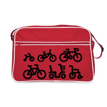 Evolution bicycle racing cycling bicycle racing - Retro Bag - red/white - Front