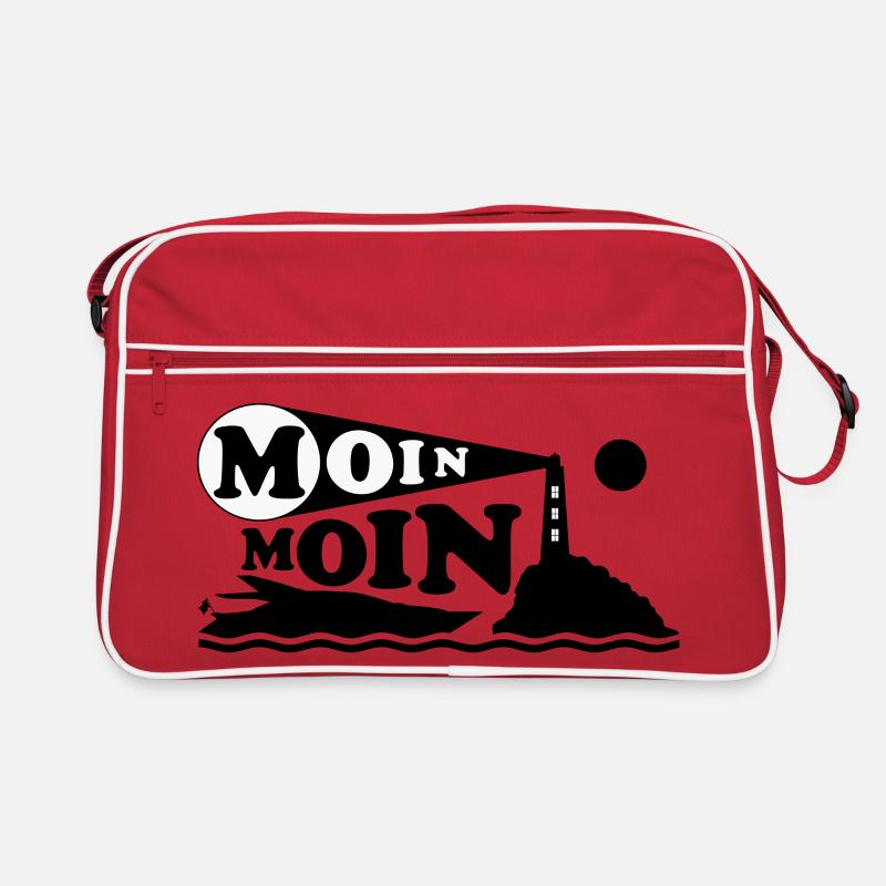 MOIN MOIN - Retro Tasche - Rot/Weiß