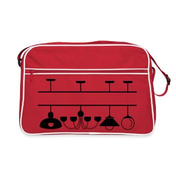 Feux de renfoncement pour son propre texte - Sac Retro - rouge/blanc - Devant