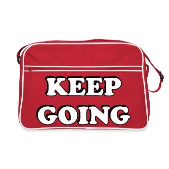 Keep Going Bold Typography - Retro Bag - red/white - Front