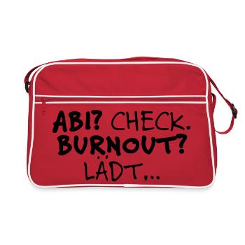 Abitur? Check - Retro Tasche - Rot/Weiß - Vorne