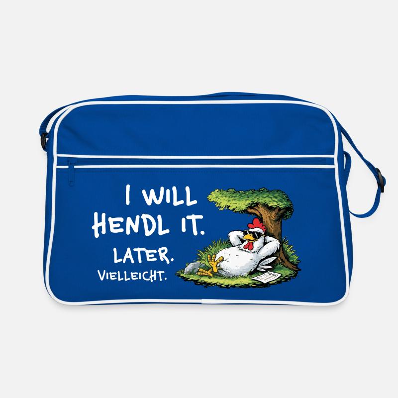 Chicken Procrastination Cartoon Retro Bag