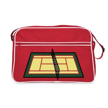 Tennis Court Court Net Geometric - Sac Retro - rouge/blanc - Devant
