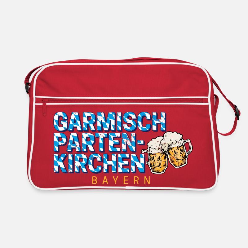 Garmisch Partenkirchen in Bayern Bier Design Retro Tasche