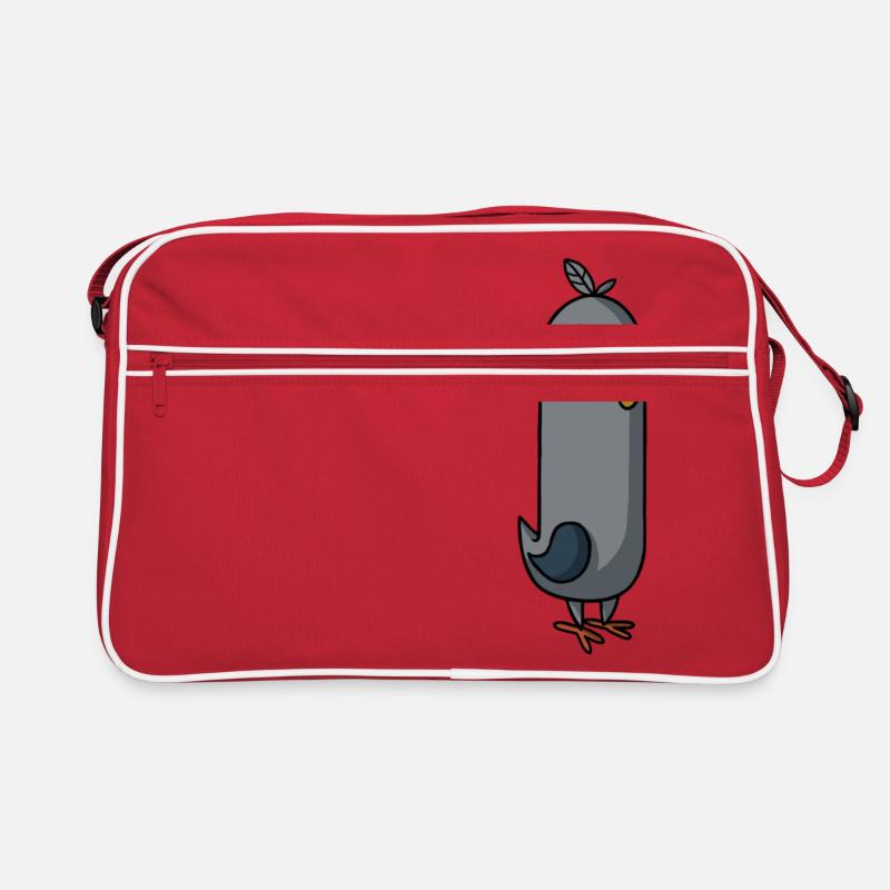The Inner World: Hack, die Taube - Retro Tasche - Rot/Weiß