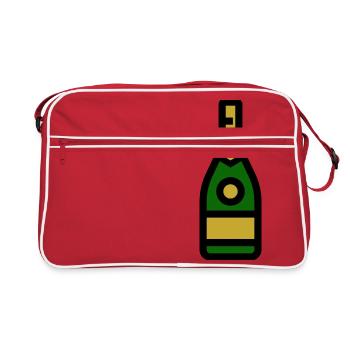 Verre Champangner, vin mousseux, coupe de - Sac Retro - rouge/blanc - Devant