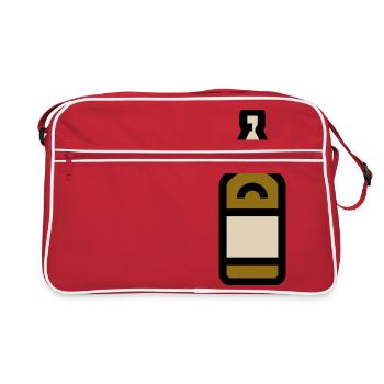 Whiskey bottle, whiskey bottle - Retro Bag - red/white - Front