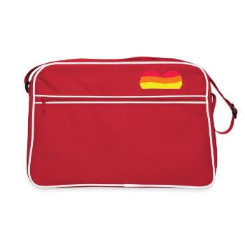 Pride heart - rainbow, color, colorful, lgbtq + love - Retro Bag - red/white - Front