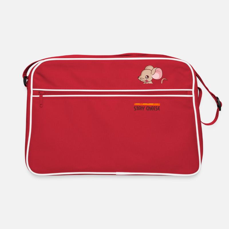 Stay Cheese - Retro Tasche - Rot/Weiß